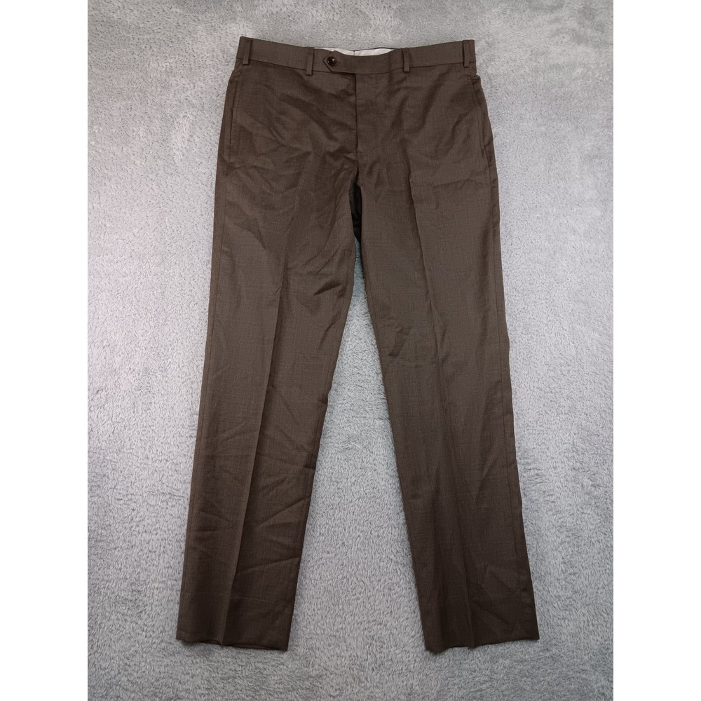 Brooks Brothers Pants Men 36x32 (Tag 37x32) Brown BrooksFlex Regent Reda Flexo
